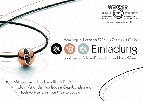 Uhren Weisser Advent-Präsentation 2015